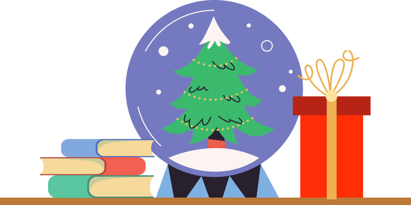 Книги, шар, подарок